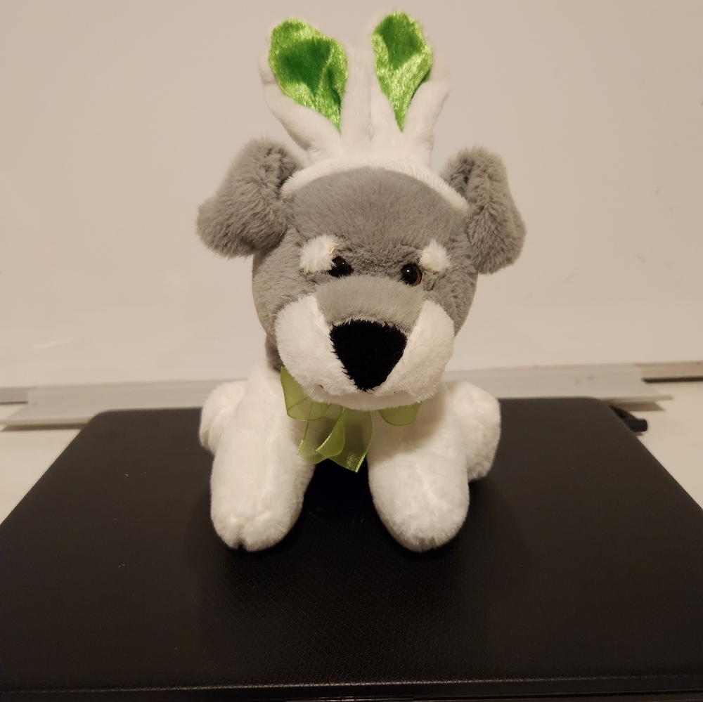 Dan Dee Collector's Choice plush puppy with bunny ears.